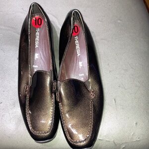 Metallic Brown Women's Loafers